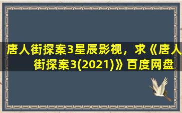 唐人街探案3星辰影视，求《唐人街探案3(2021)》百度网盘在线资源,是王宝强主演的