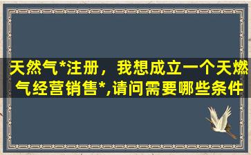 天然气*注册，我想成立一个天燃气经营销售*,请问需要哪些条件!