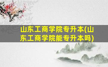 山东工商学院专升本(山东工商学院能专升本吗)