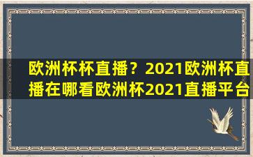 欧洲杯杯直播？2021欧洲杯直播在哪看欧洲杯2021直播平台汇总