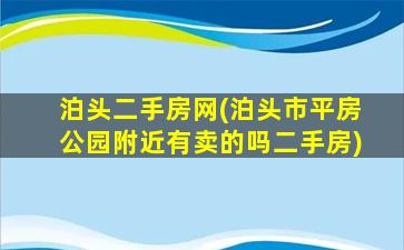 泊头二手房网(泊头市平房公园附近有卖的吗二手房)