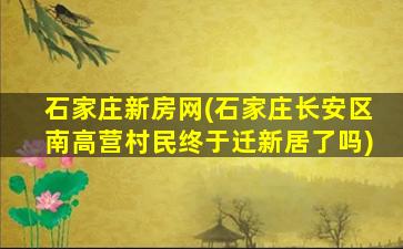 石家庄新房网(石家庄长安区南高营村民终于迁新居了吗)