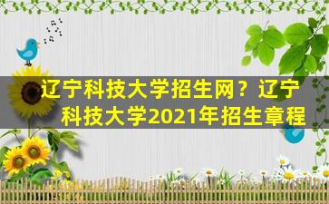 辽宁科技大学招生网？辽宁科技大学2021年招生章程